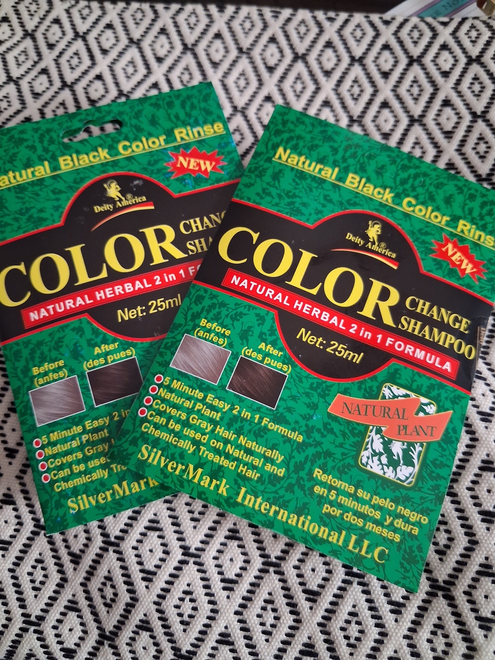 Color Change Shampoo - Natural Black Herbal 25ml (Green Packaging)